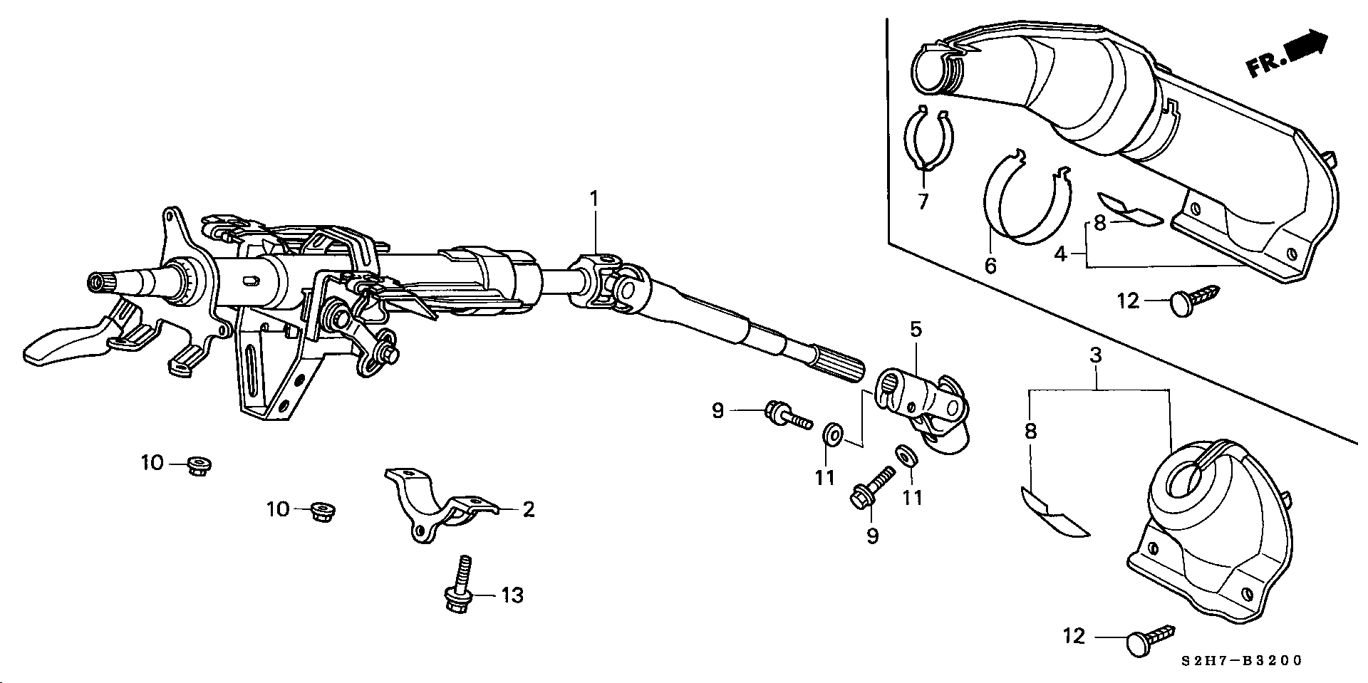 Honda 53323-S50-003 - Šarnīrs, Garenvārpsta autospares.lv