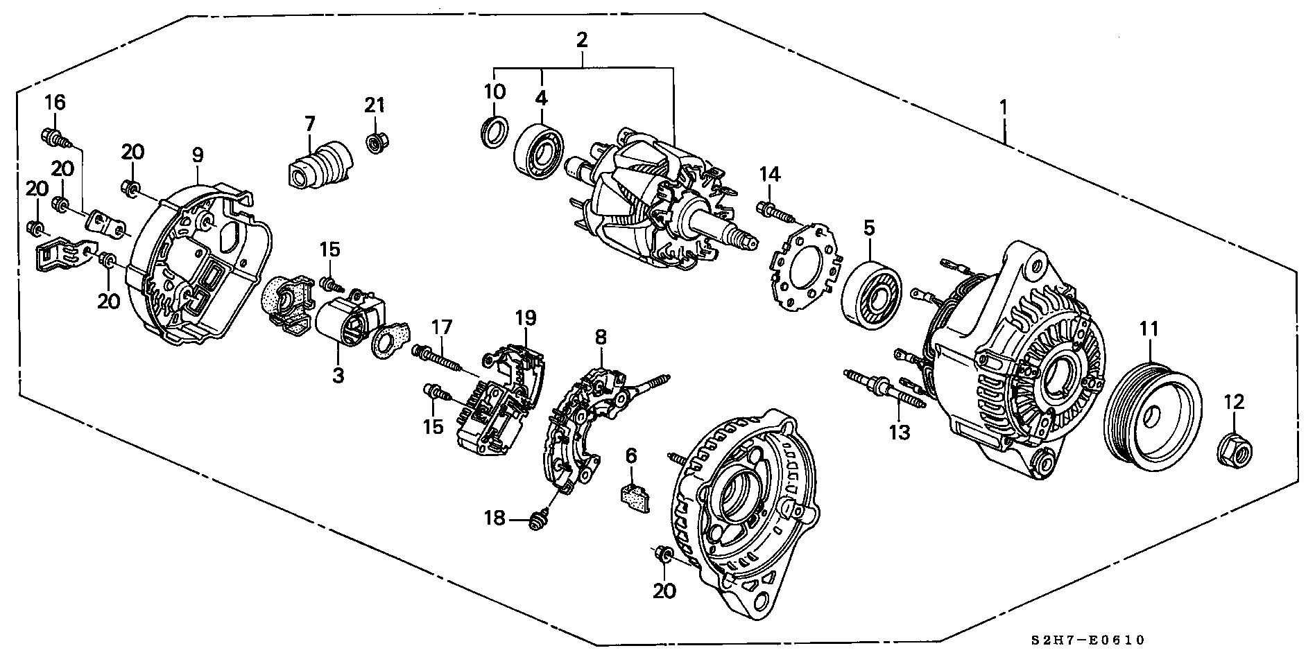 Honda 31 100-PEL-E01 - Alternator www.autospares.lv