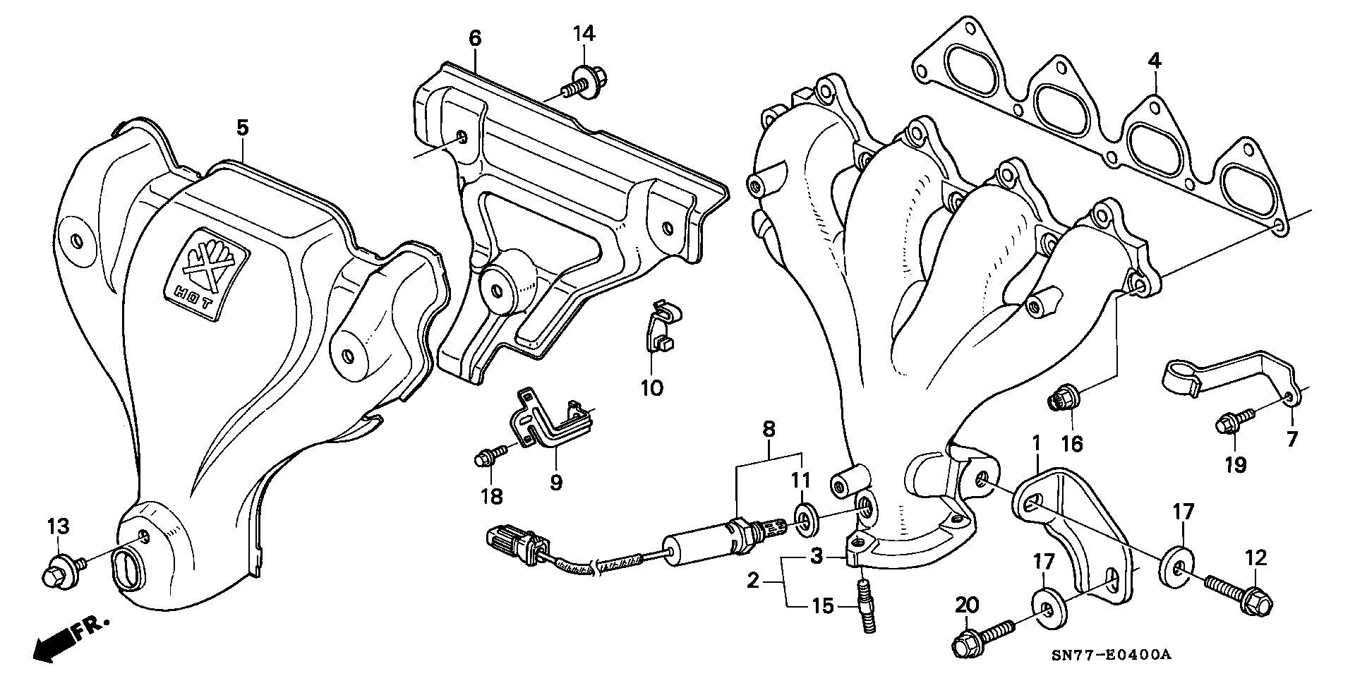 Honda 36531P45G01 - Lambda zonde autospares.lv