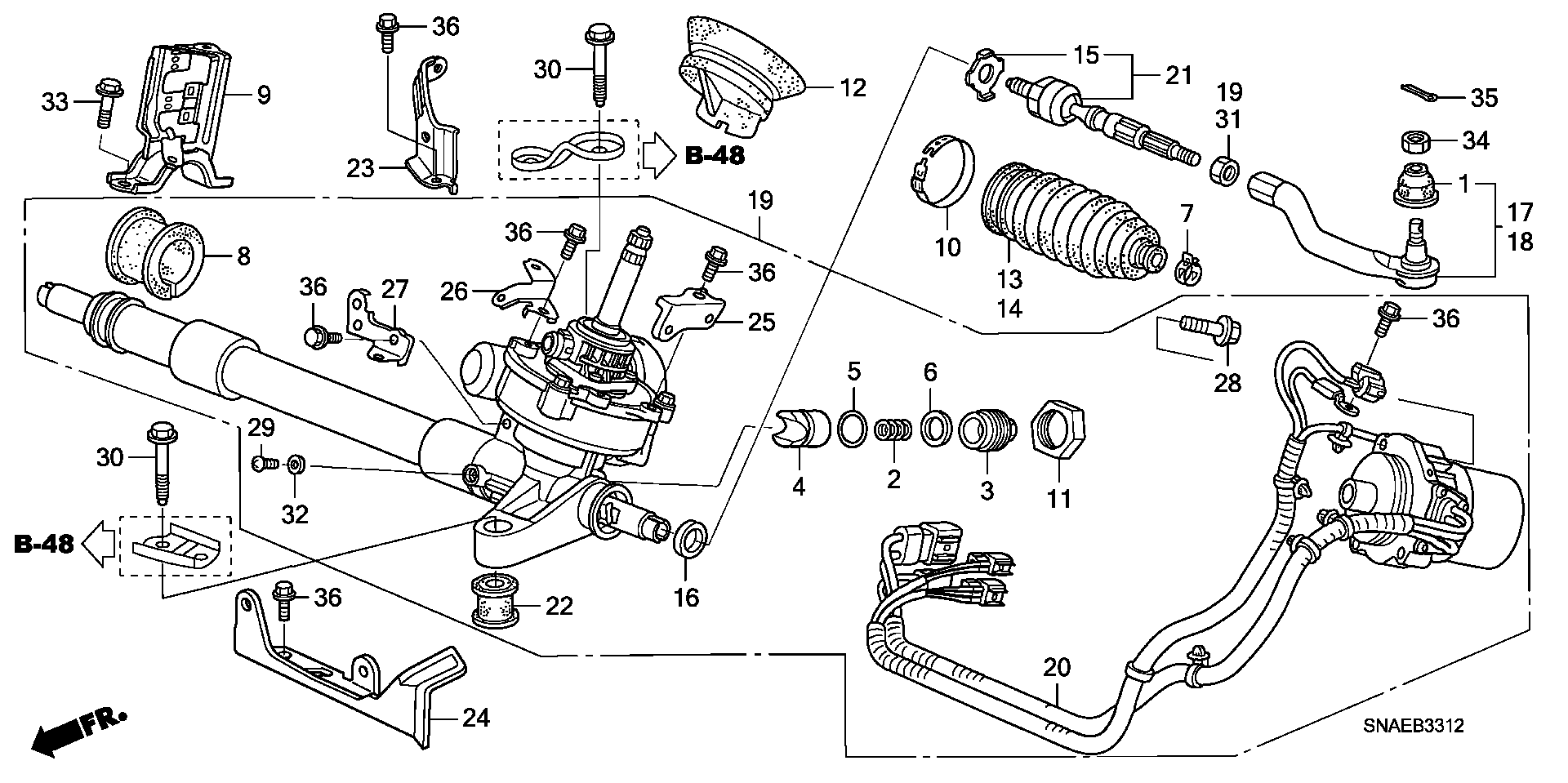 Honda 53535-SNA-A01 - Putekļusargs, Stūres iekārta autospares.lv