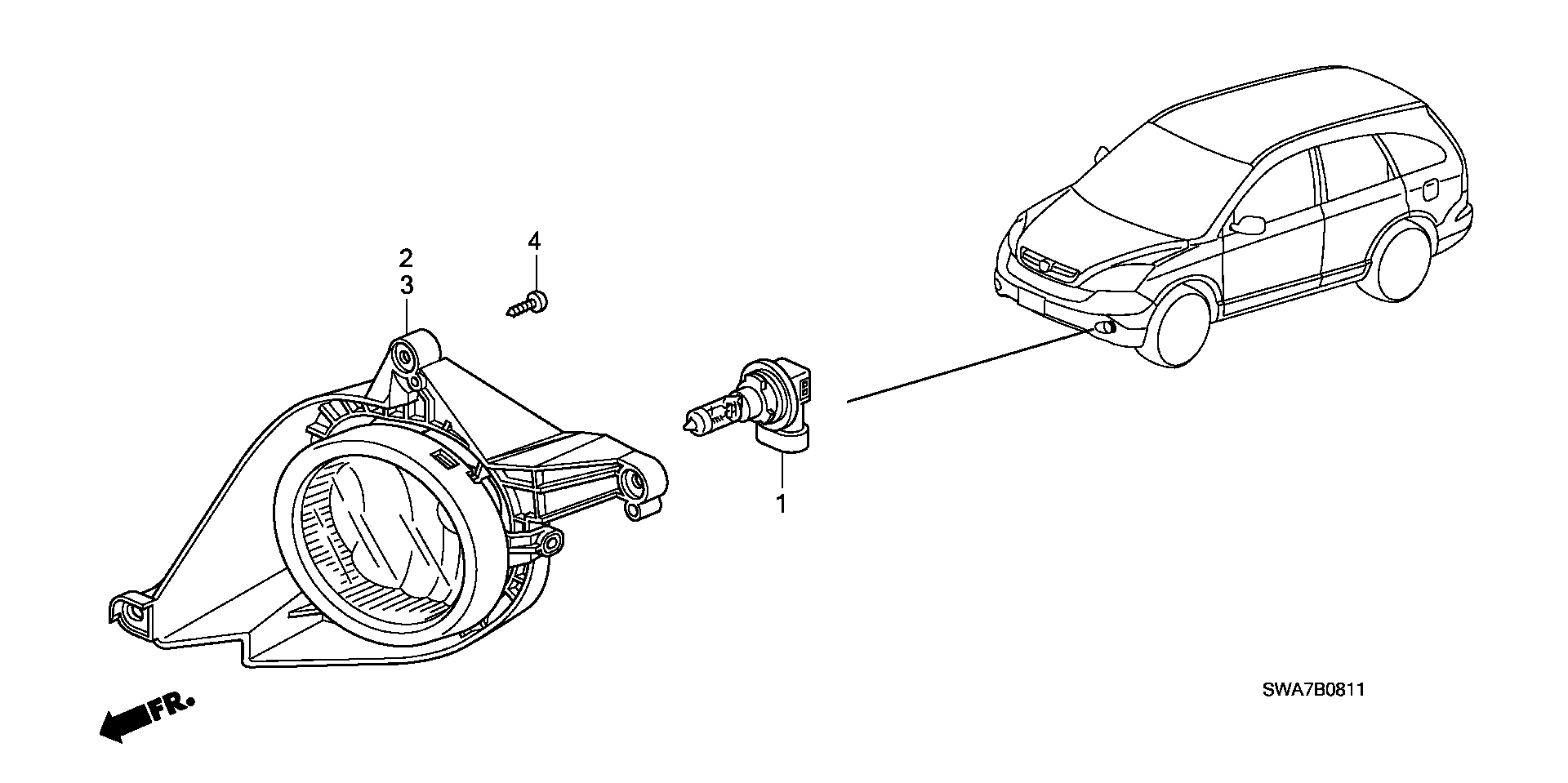 Honda 33165-SMG-E01 - Kvēlspuldze, Lukturis ar automātisko stabilizācijas sistēmu autospares.lv