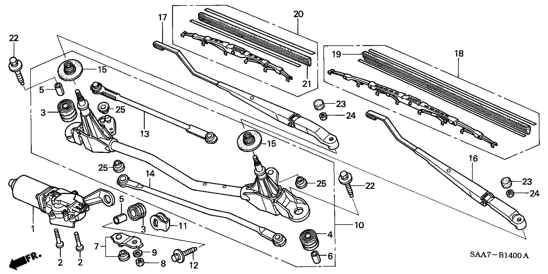 Honda 76630SAAG01 - Stikla tīrītāja slotiņa autospares.lv