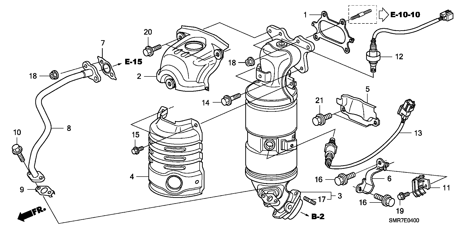 Honda 18160RSAG00 - Katalizators www.autospares.lv