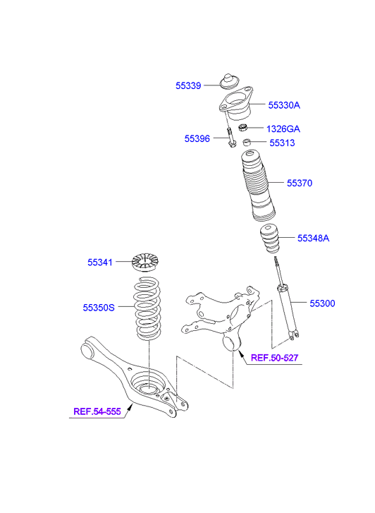 Hyundai 55311-2H000 - Amortizators www.autospares.lv