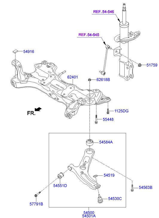 Hyundai 54501-3X700 - Neatkarīgās balstiekārtas svira, Riteņa piekare www.autospares.lv