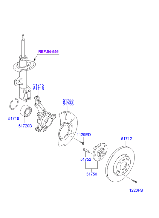 Hyundai 51720-3S100 - Подшипник ступицы колеса, комплект www.autospares.lv