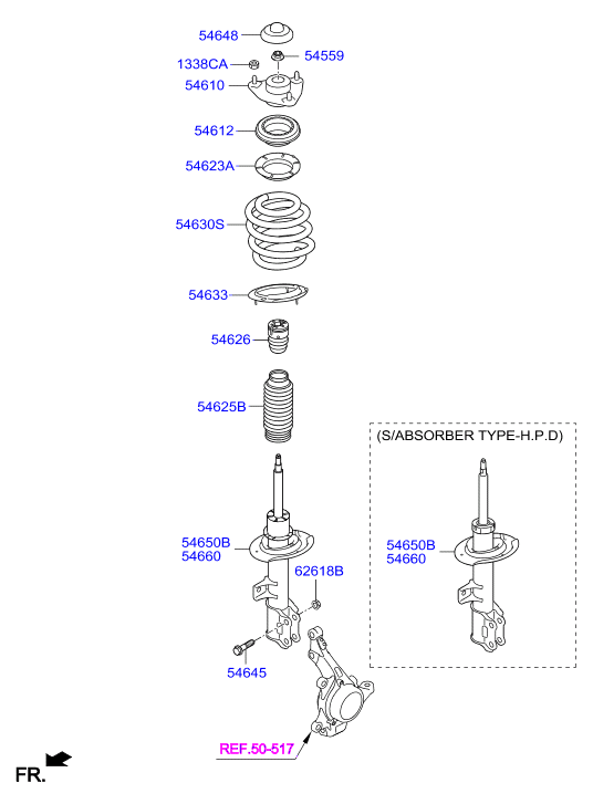 Hyundai 546612Y610 - Amortizators www.autospares.lv