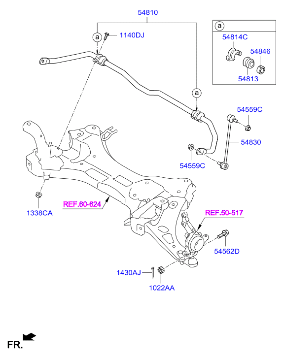 KIA 548302Y500 - Stiepnis / Atsaite, Stabilizators autospares.lv