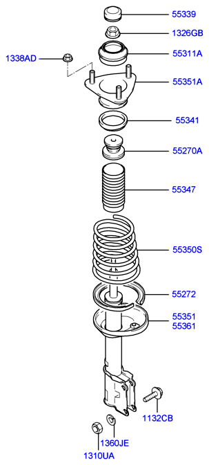 Hyundai 5536025600 - Amortizators autospares.lv