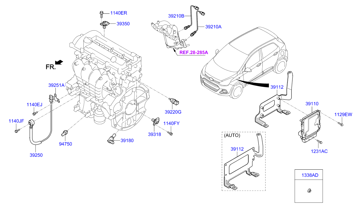 KIA 39350-3F000 - Impulsu devējs, Kloķvārpsta www.autospares.lv