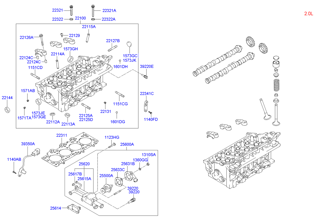 KIA 22144-3B000 - Vārpstas blīvgredzens, Sadales vārpsta www.autospares.lv