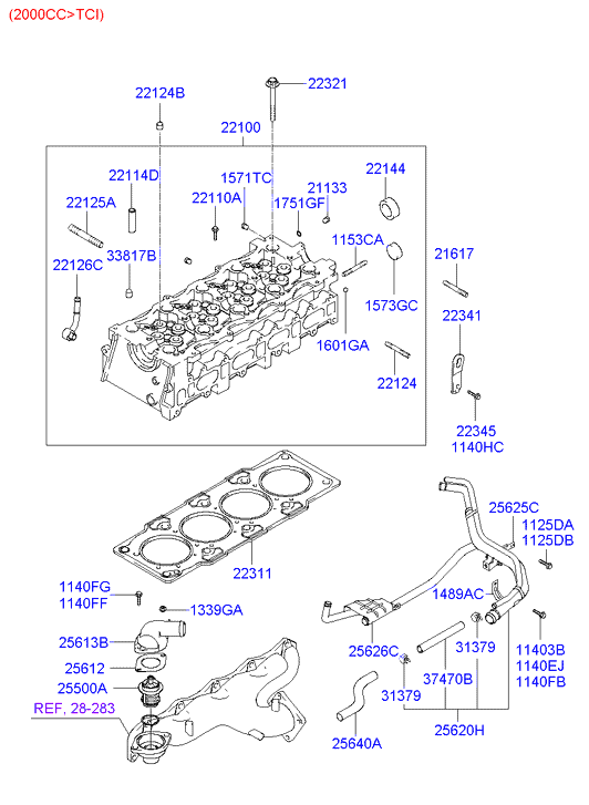 Hyundai 25500-23001 - Термостат охлаждающей жидкости / корпус www.autospares.lv