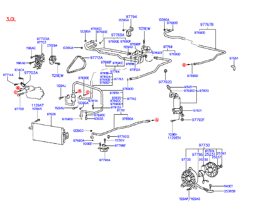 Subaru 9771333340 - Поликлиновой ремень www.autospares.lv