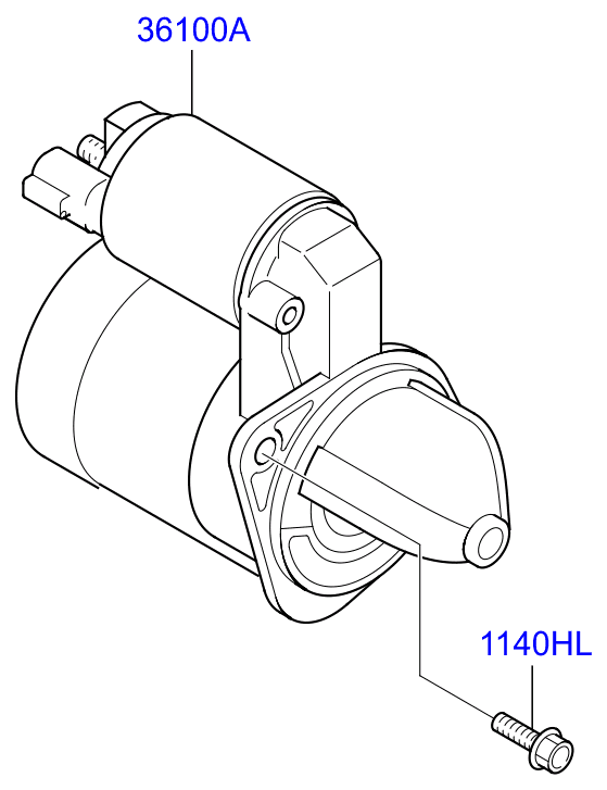 Hyundai 36100-2B202 - Starteris autospares.lv