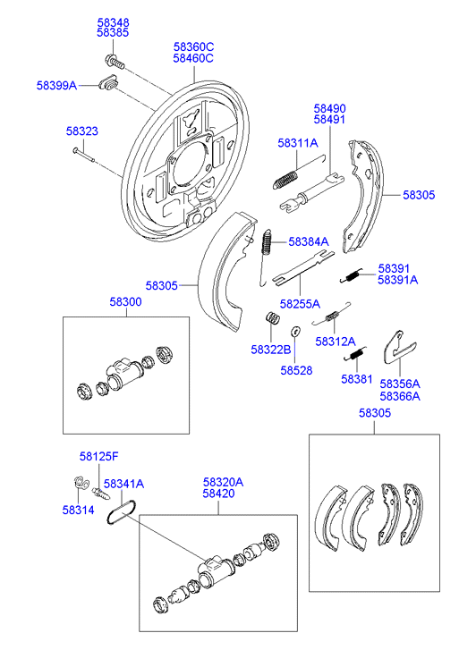 Hyundai 584204A210 - Колесный тормозной цилиндр www.autospares.lv