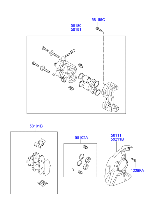 KIA 58101-4AA26 - Brake Pad Set, disc brake www.autospares.lv