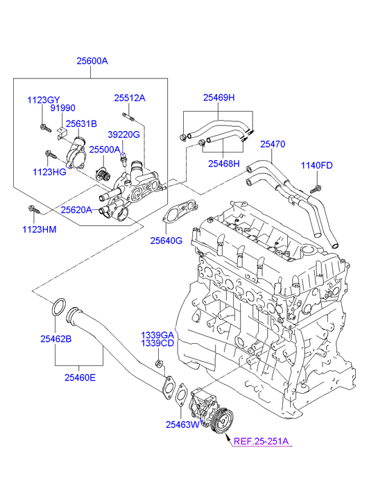 KIA 2550025001 - Termostats, Dzesēšanas šķidrums autospares.lv