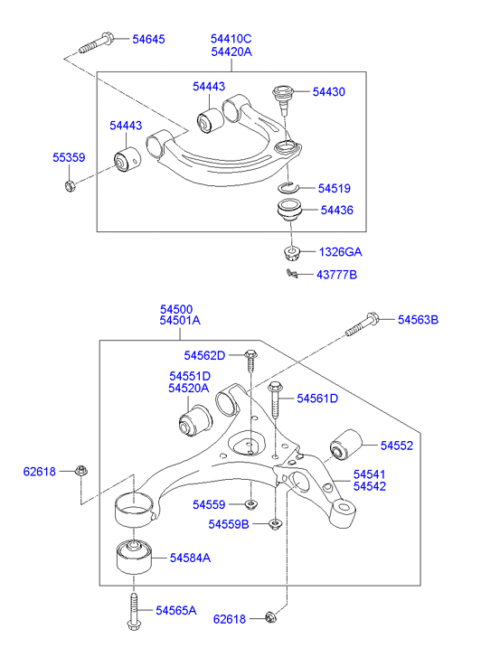 Hyundai 54501-3K000 - Track Control Arm www.autospares.lv