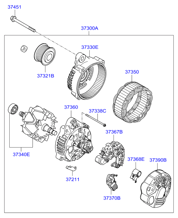 KIA 3730025310 - Ģenerators www.autospares.lv