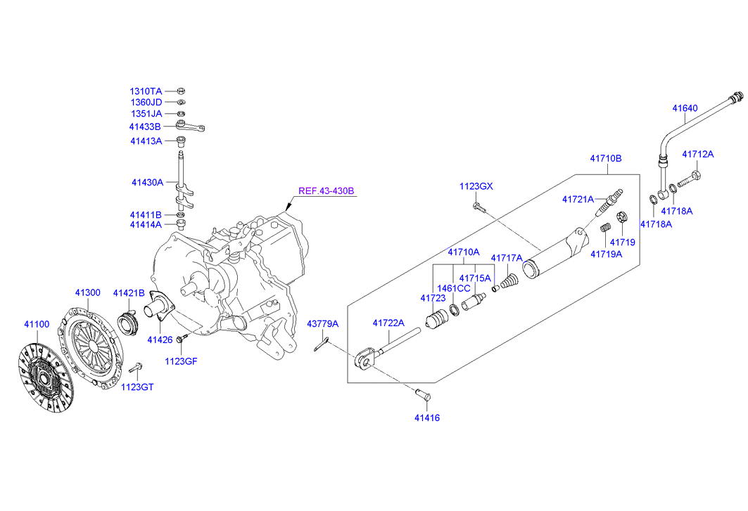 KIA 41421-28030 - Clutch Release Bearing www.autospares.lv