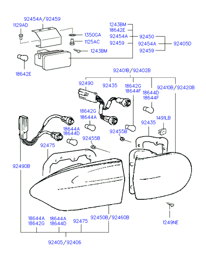 Hyundai 1864221008E - Kvēlspuldze, Miglas / Aizm. lukturi www.autospares.lv