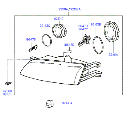 KIA 1864755009E - Bulb, fog light www.autospares.lv