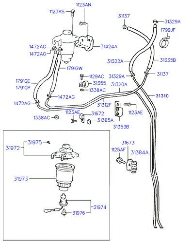 Hyundai 3197344001 - Degvielas filtrs autospares.lv