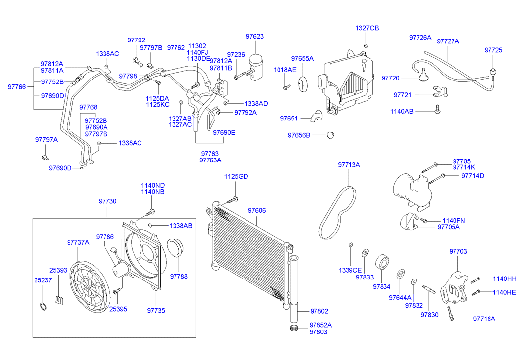 KIA 97713-29000 - Поликлиновой ремень www.autospares.lv