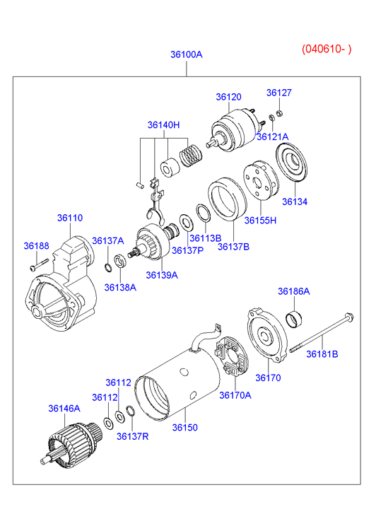 KIA 36100-42350 - Стартер www.autospares.lv