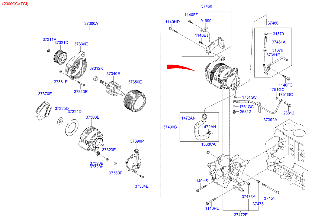 Daihatsu 37300-22650 - Generator assy www.autospares.lv