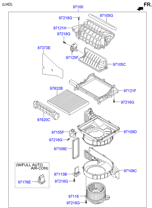 KIA 97235 1E000 - Rezistors, Salona ventilators www.autospares.lv