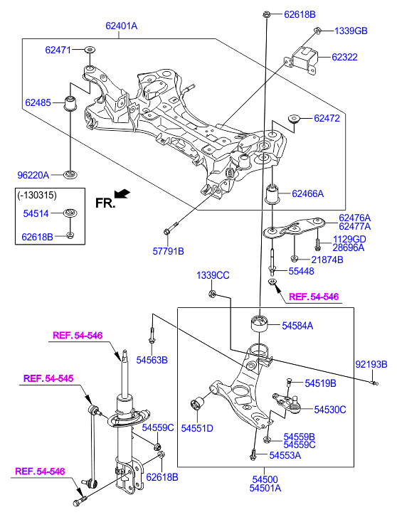 KIA 545012W200 - Track Control Arm www.autospares.lv