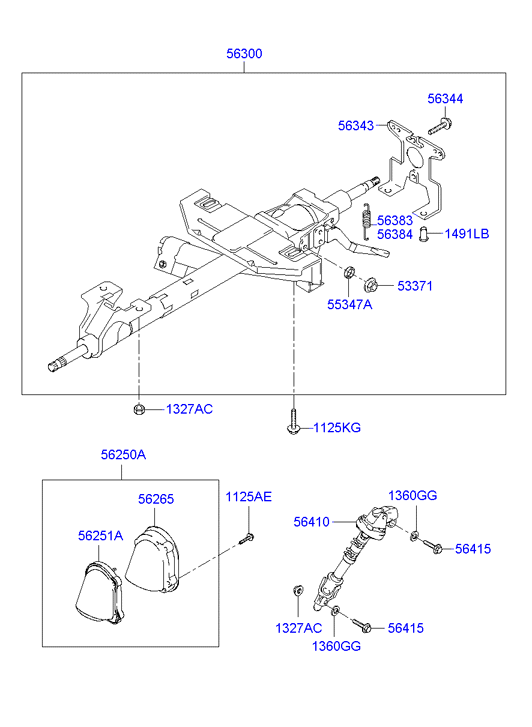 KIA 56400-26000 - Joint, steering shaft www.autospares.lv