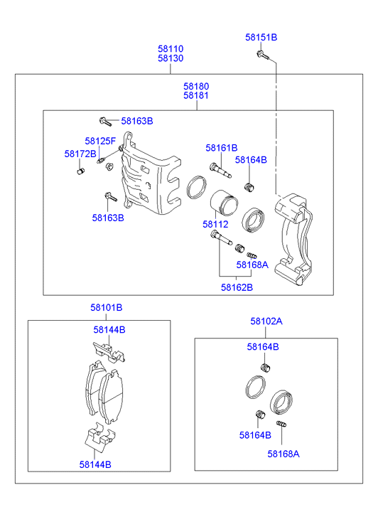 HAWTAI 58101-26A10 - Тормозные колодки, дисковые, комплект www.autospares.lv