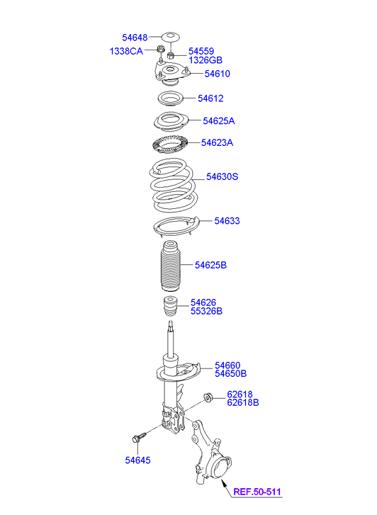 KIA 54610-2H200 - Top Strut Mounting www.autospares.lv