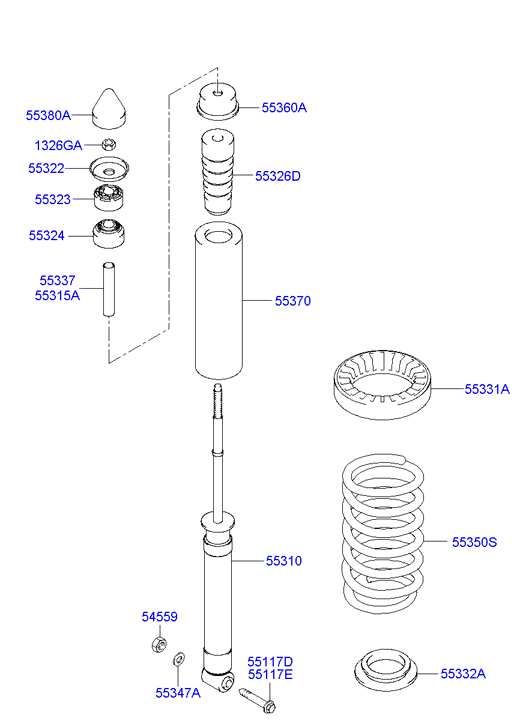 Hyundai 55310-1C200 - Shock Absorber www.autospares.lv