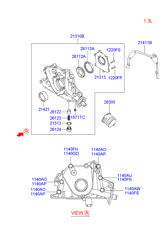 KIA 26310-27100 - Eļļas filtrs www.autospares.lv