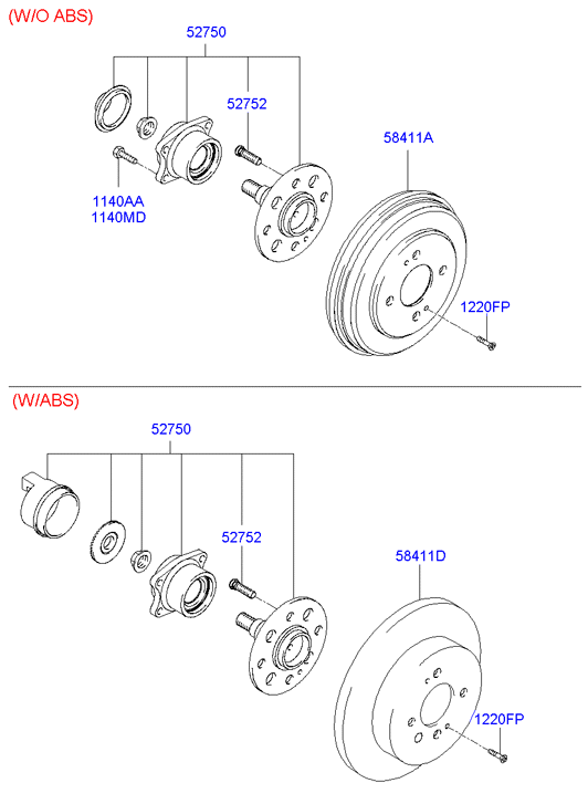 Hyundai 527521C000 - Шпилька ступицы колеса www.autospares.lv