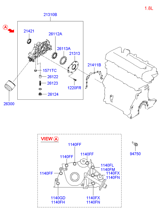 GALLOPER 2630035500 - Filter assy - engine oil www.autospares.lv