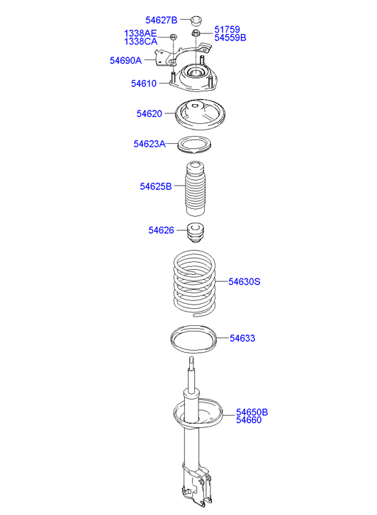 KIA 5462529101 - Dust Cover Kit, shock absorber www.autospares.lv