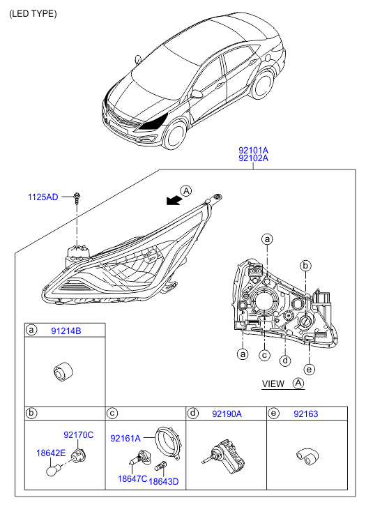 KIA 921613K000 - Bulb, daytime running light www.autospares.lv