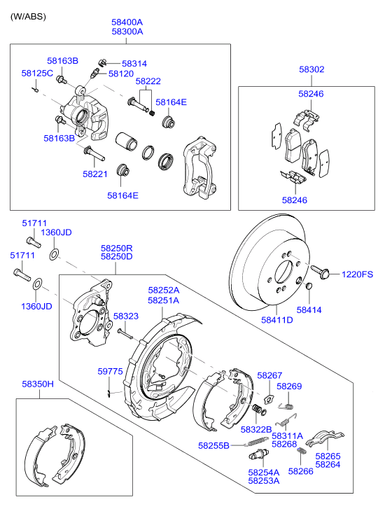 Hyundai 58302-1GA00 - Тормозные колодки, дисковые, комплект www.autospares.lv