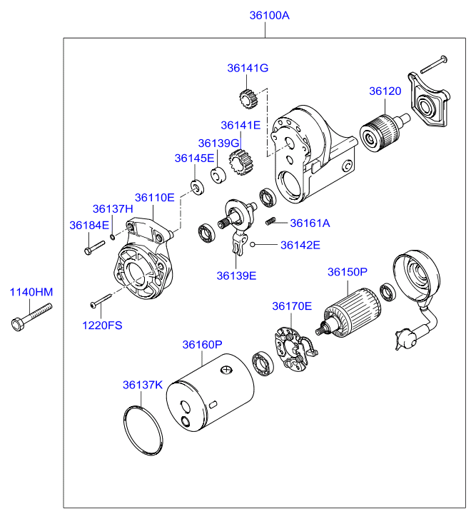 KIA 3610027001 - Starteris www.autospares.lv