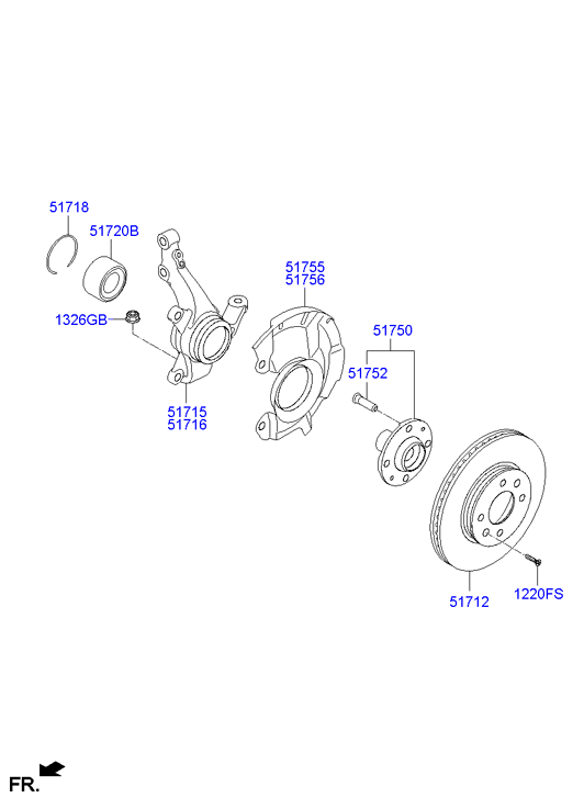 Hyundai 517121R000 - Bremžu diski www.autospares.lv