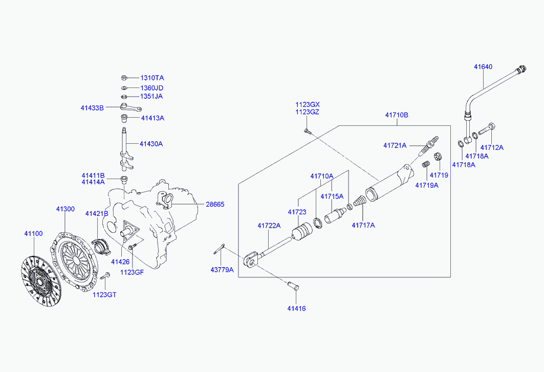 Hyundai 41421-28002 - Izspiedējgultnis www.autospares.lv