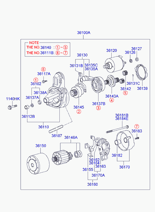 Hyundai (BEIJING) 3610022805 - Стартер www.autospares.lv