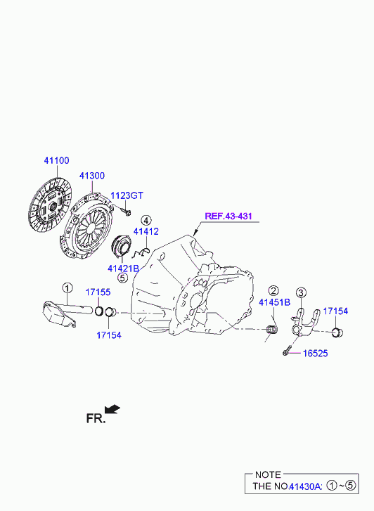 Hyundai 41100-02850 - Sajūga disks www.autospares.lv