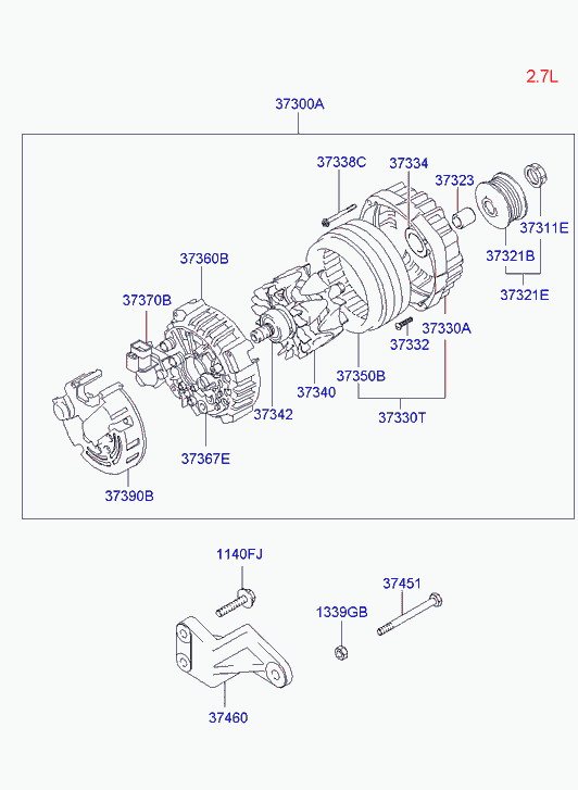 KIA 37300-38400 - Ģenerators autospares.lv