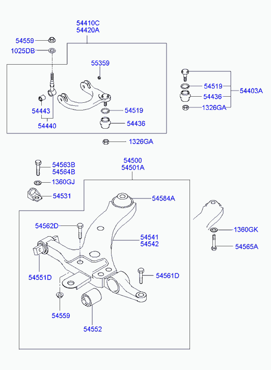 KIA 54551-38010 - Bush of Control / Trailing Arm www.autospares.lv