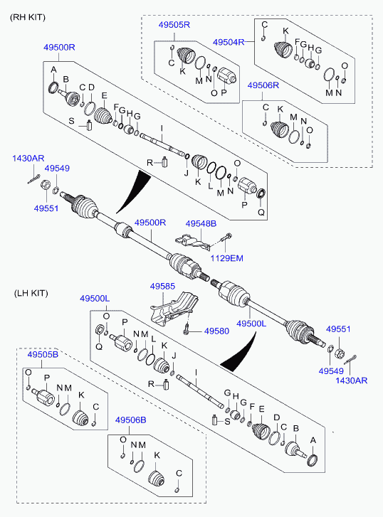 KIA 495422L101 - Пыльник, приводной вал www.autospares.lv